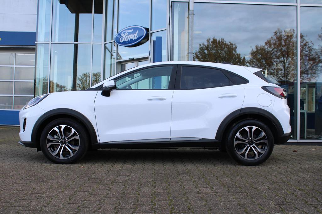 Ford Puma 1.0 EcoBoost Hybrid Titanium 125pk | NIEUWE MODEL!, Voorwielaandrijving, Adaptive Cruise Control, Wit, Origineel Nederlands