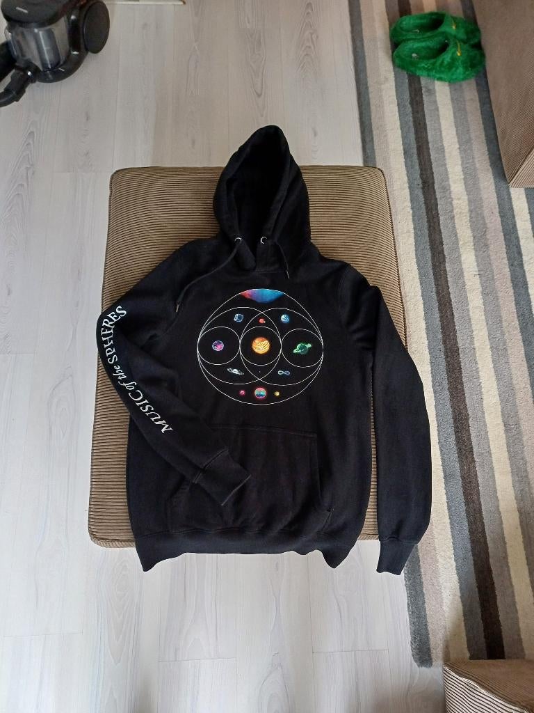Coldplay trui music of the spheres M, Ophalen of Verzenden, Zo goed als nieuw, Maat 48/50 (M), Zwart