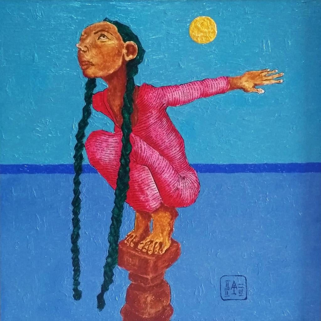 "Zeemeermin" Origineel schilderij, Verzenden