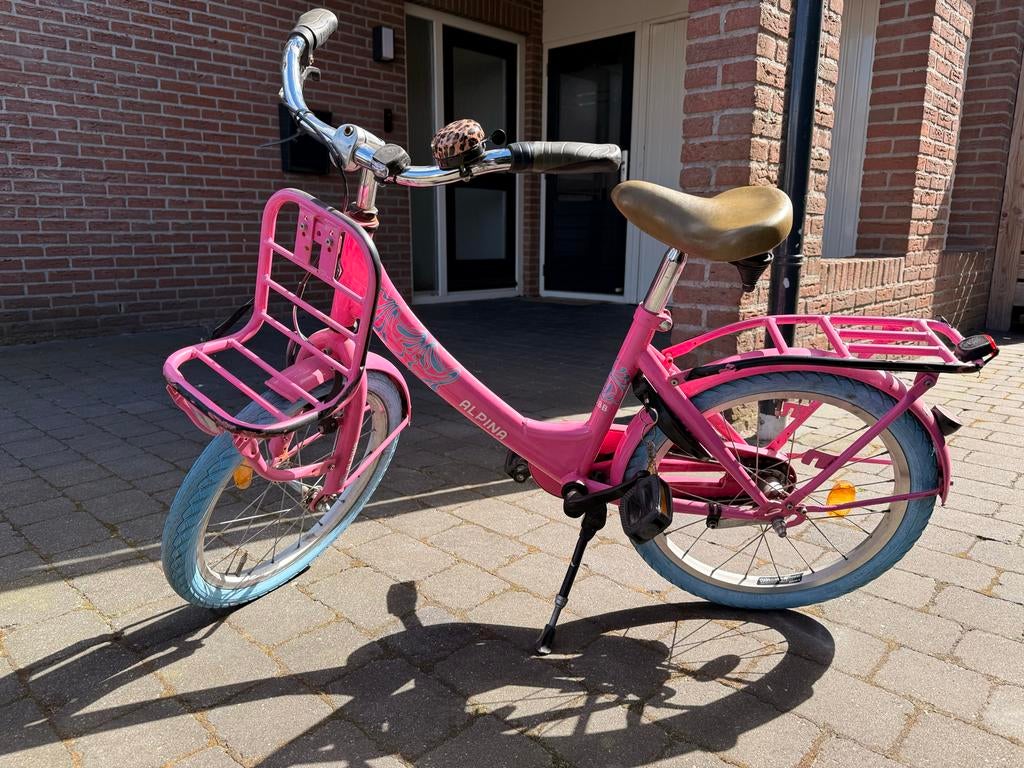 Alpina meisjesfiets 18 inch, roze, Ophalen, Gebruikt, 18 inch, Handrem