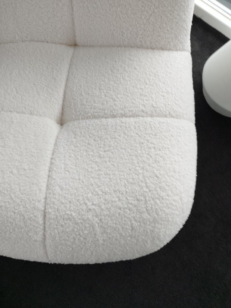 Nieuwe witte TEDDY draaifauteuil, nooit gebruikt, Ophalen, Nieuw, 75 tot 100 cm, 50 tot 75 cm