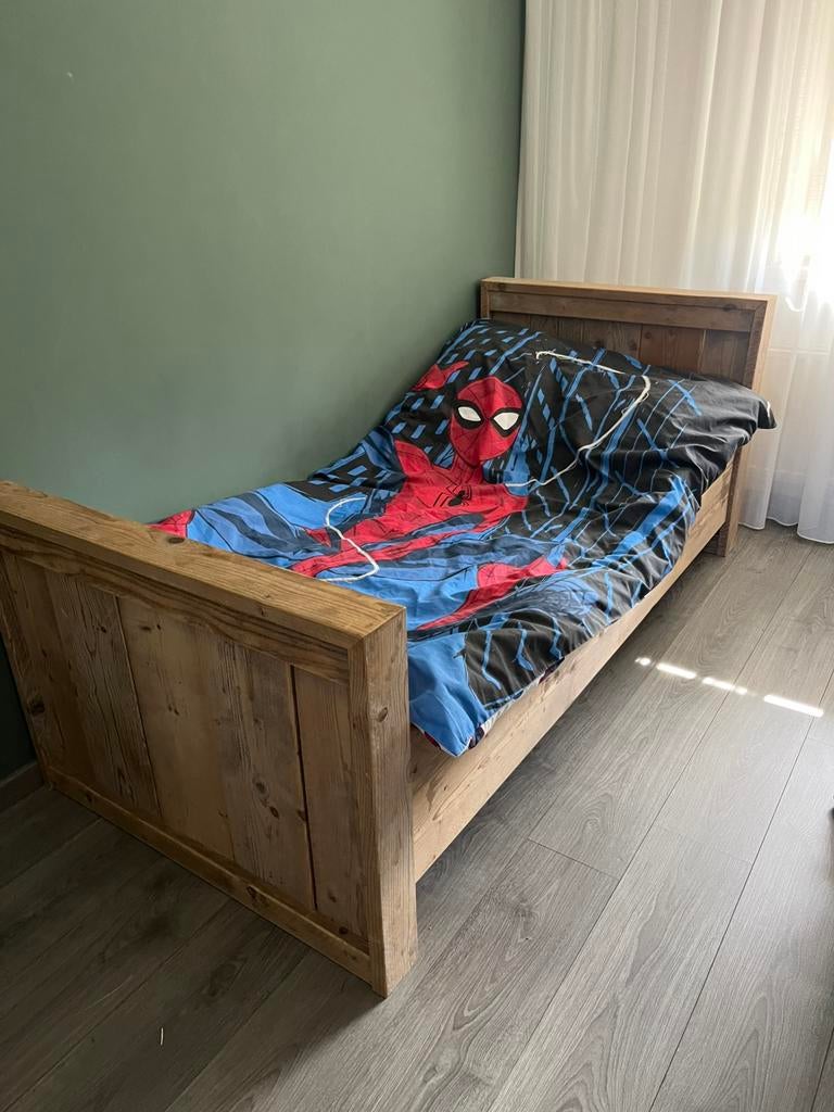 Mooi houten steiger bed voor peuters., Lattenbodem, 85 tot 100 cm, Gebruikt, Ophalen of Verzenden