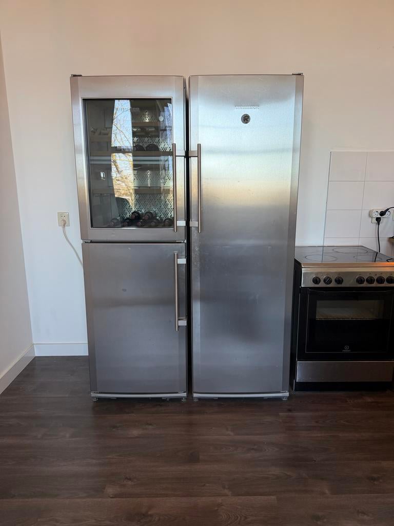 Amerikaanse Koelkast met Wijnkoeler en Icemaker, Ophalen, Gebruikt, 200 liter of meer, 60 cm of meer