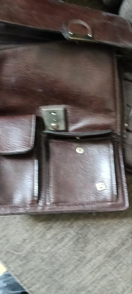 Bruine leren schoudertas, Ophalen of Verzenden