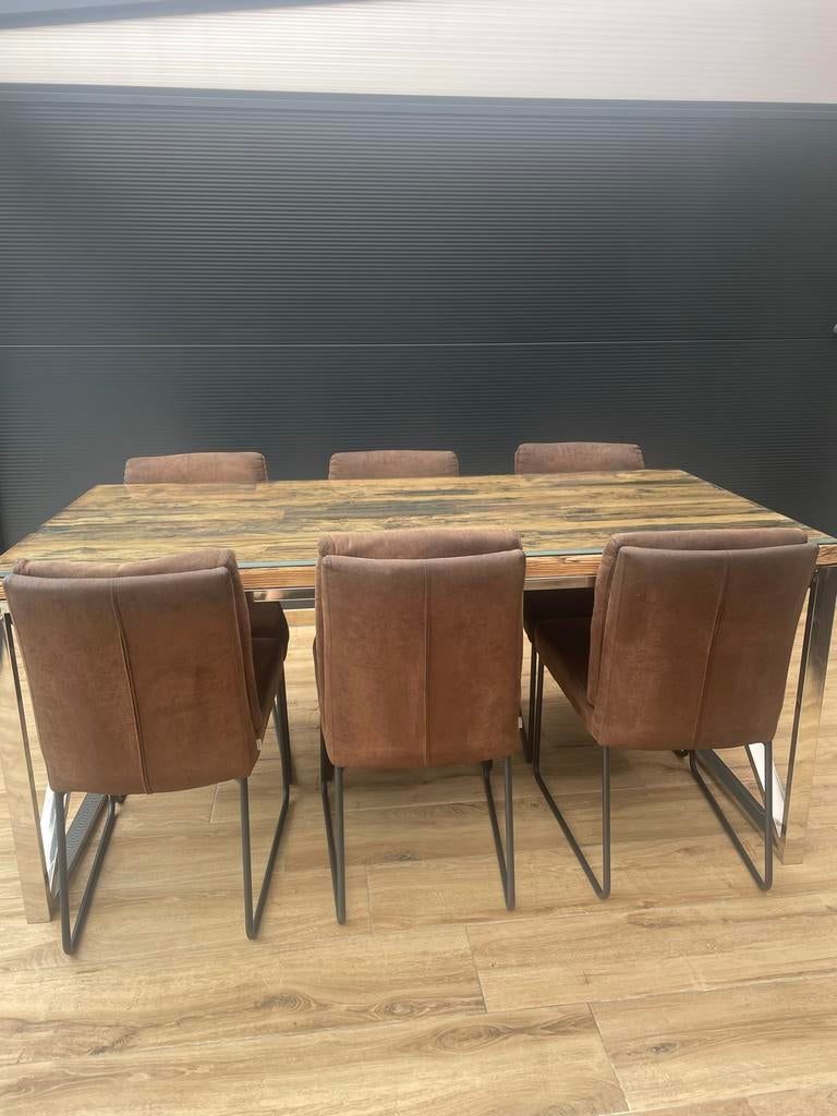 Complete woonkamer set: bank, salontafel, eettafel & stoelen, Huis en Inrichting, Complete inboedels, Ophalen of Verzenden