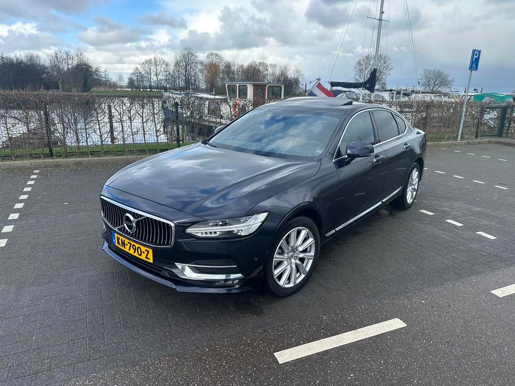 Volvo S90 T5 Inscription 2016 Blauw, Full options Hud B&W, Auto's, Volvo, 15 km/l, 1800 kg, 1969 cc, Blauw