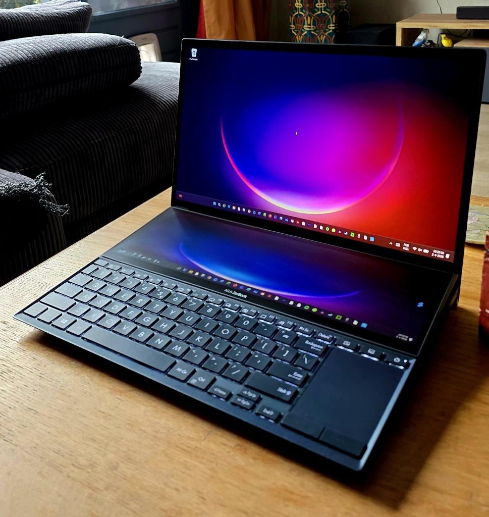 Asus Zenbook Duo 14 UX482EAR-HY314W, Ophalen, Qwerty, Zo goed als nieuw, 1 TB