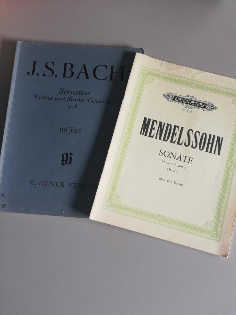 2 werken voor viool en piano (Bach en Mendelssohn), Klassiek, Ophalen of Verzenden, Zo goed als nieuw, Viool of Altviool