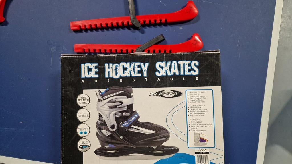 Nijdam verstelbare ijshockey skates junior maat 30-33, Sport en Fitness, Schaatsen, Gebruikt, IJshockeyschaatsen, Nijdam, Ophalen of Verzenden