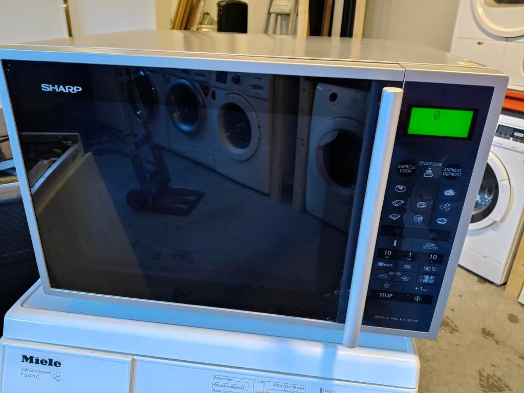 Sharp combi magnetron/grill/hetelucht oven, Ophalen, Grill, Draaiplateau