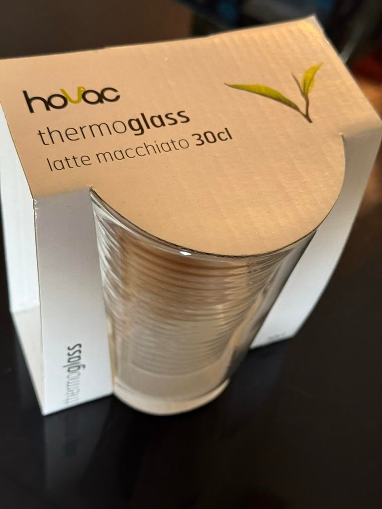 Hovac Thermoglass Latte Macchiato Glas 30cl, Ophalen, Nieuw