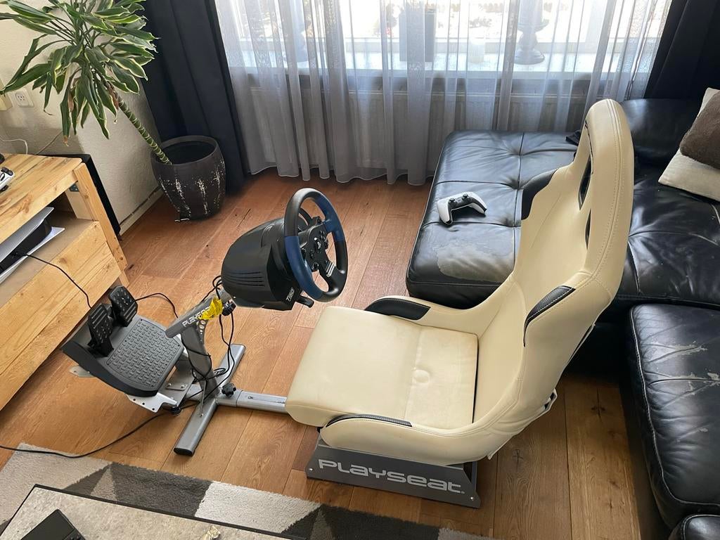 Playseat met Thrustmaster T150 racestuur en pedalen, Ophalen, Overige merken, Gebruikt
