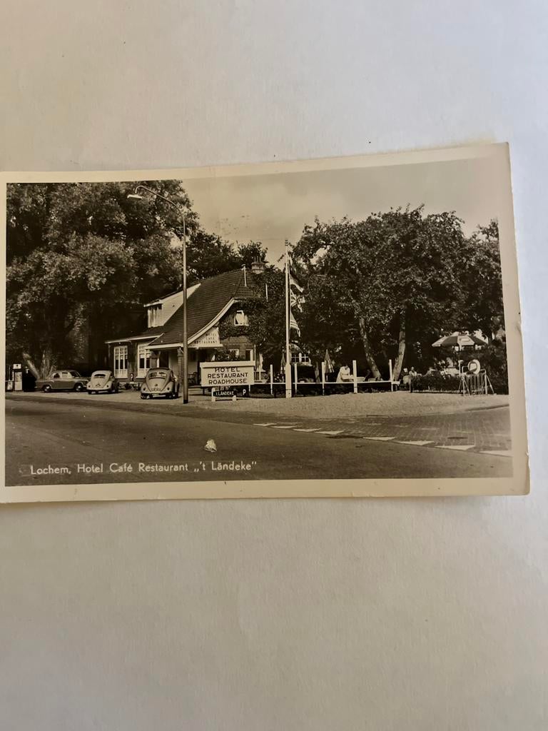 Ansichtkaart Lochem - Hotel Café Restaurant 't Landeke, Ophalen of Verzenden, 1940 tot 1960, Gelopen, Gelderland