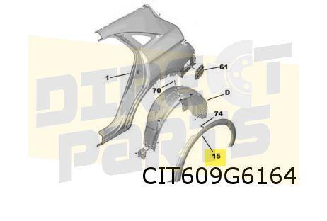 DS DS7 (10/22-) (X74) DS DS7 Crossback (1/18 - 10/22) (X74), -, -, Nieuw, Spatbord