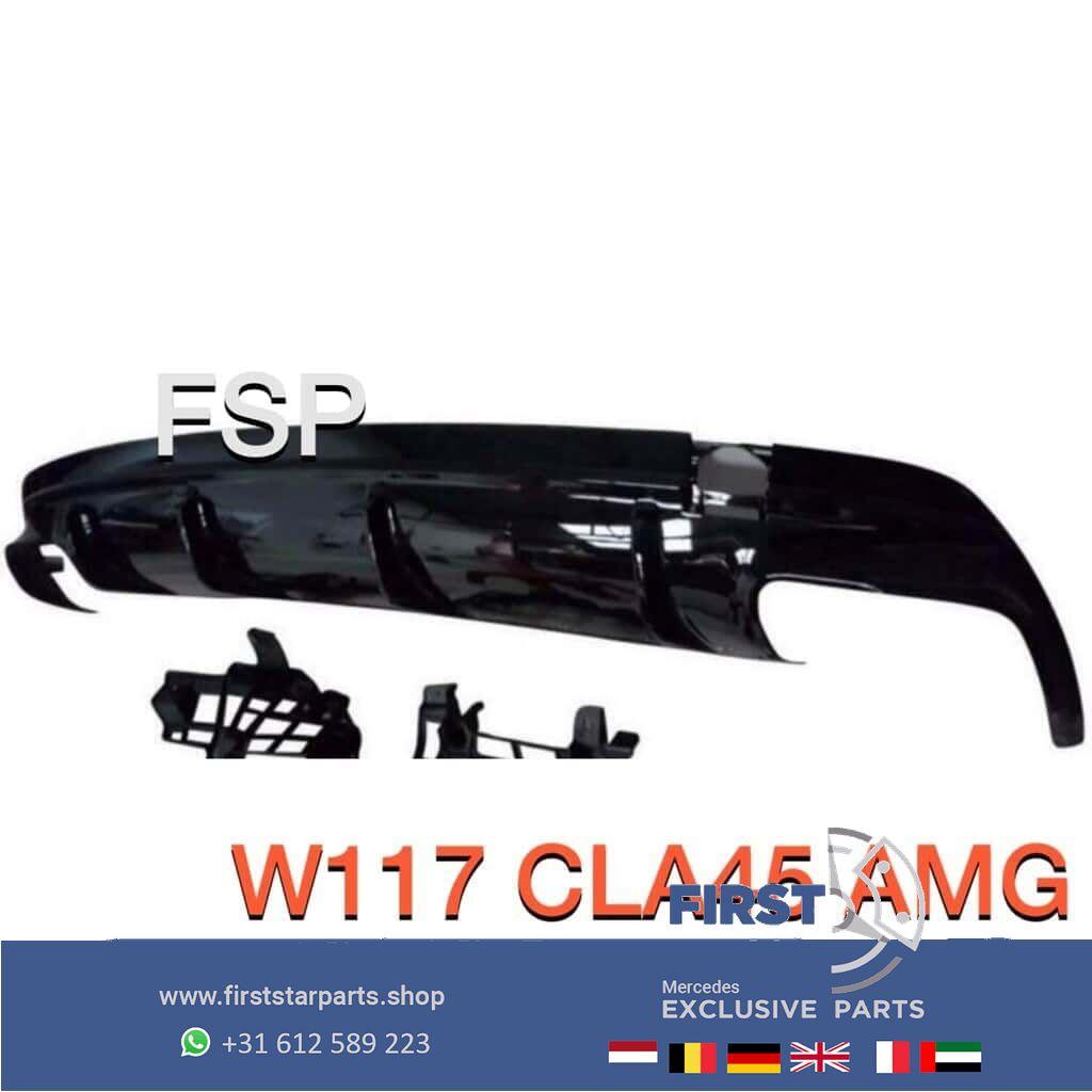 W117 CLA 45 AMG Diffuser zwart achterbumper spoiler CLA45 AM, Ophalen of Verzenden, -, -, -