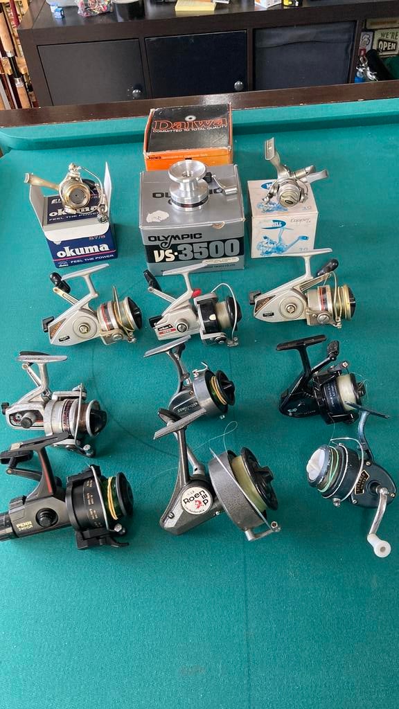 Vintage molens en reparatie( onderdelen) molens, Watersport en Boten, Hengelsport | Algemeen, Ophalen, Zo goed als nieuw, Molen