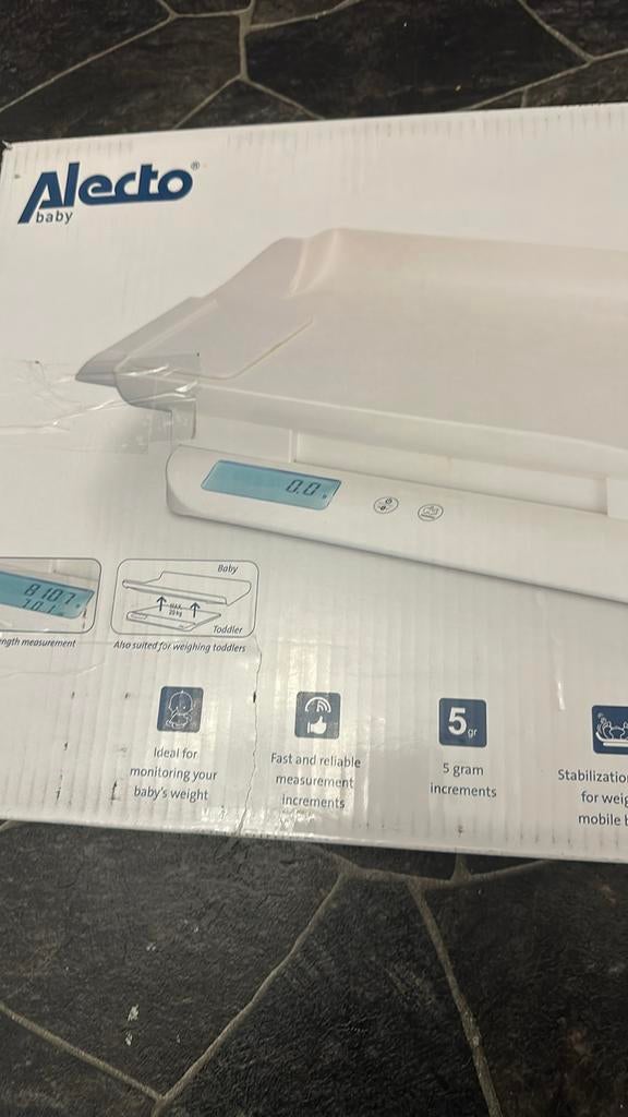 Alecto BC-55 Babyweegschaal met digitale lengtemeting, Ophalen of Verzenden, Nieuw, Overige typen, Overige merken
