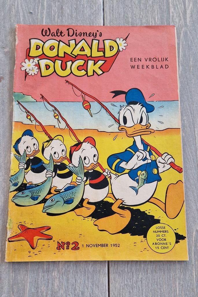 Donald Duck Weekblad - Nummer 2, 1 November 1952 origineel, Ophalen, Gelezen, Walt Disney, Eén stripboek