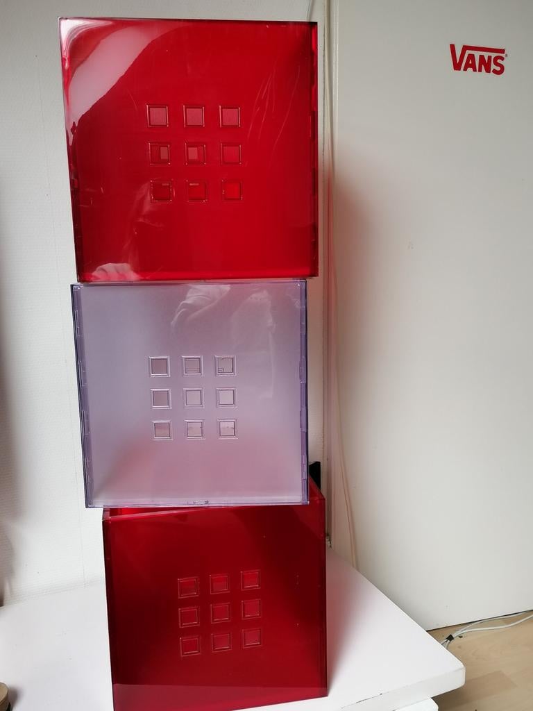 3 kunststof opbergbakken voor Ikea Kallax kast (gebruikt), Ophalen, Gebruikt