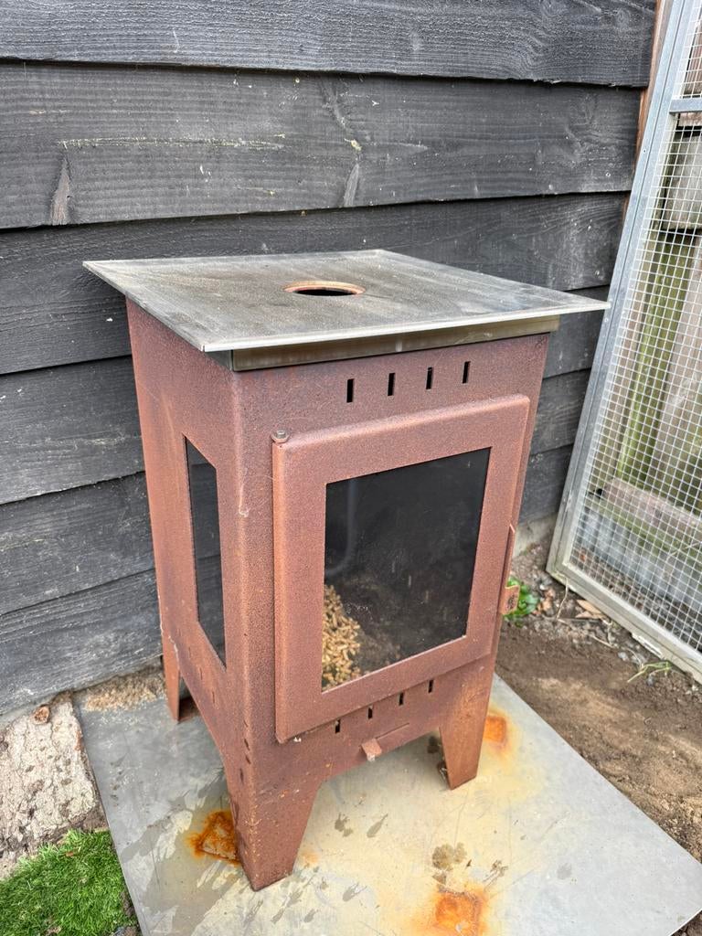 Pelletkachel palletkachel, Ophalen of Verzenden, Zo goed als nieuw