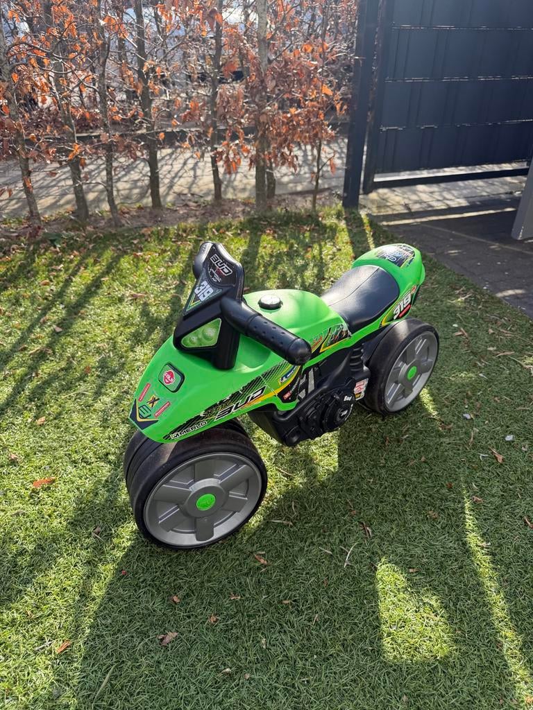 Falk Kawasaki Bud Racing Loopmotor Groen, Kinderen en Baby's, Ophalen, Gebruikt, Loopvoertuig