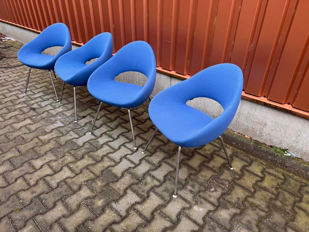 Artifort Shark stoel (4x) - Rene Holten, Ophalen, Luxe design, Blauw, Zo goed als nieuw