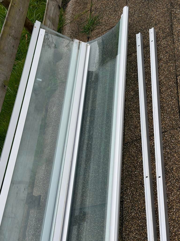 Douchecabine met douchebak - Gratis af te halen, Doe-het-zelf en Verbouw, Sanitair, Ophalen, Gebruikt, Glas, Douche