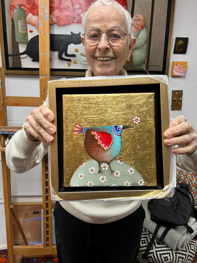 Ada Breedveld schilderij birdy, Ophalen of Verzenden