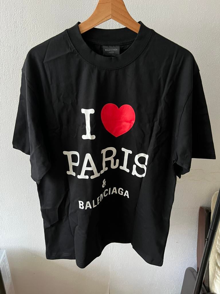 Balenciaga I Love Paris & Balenciaga T-shirt, Ophalen of Verzenden, Zo goed als nieuw, Zwart