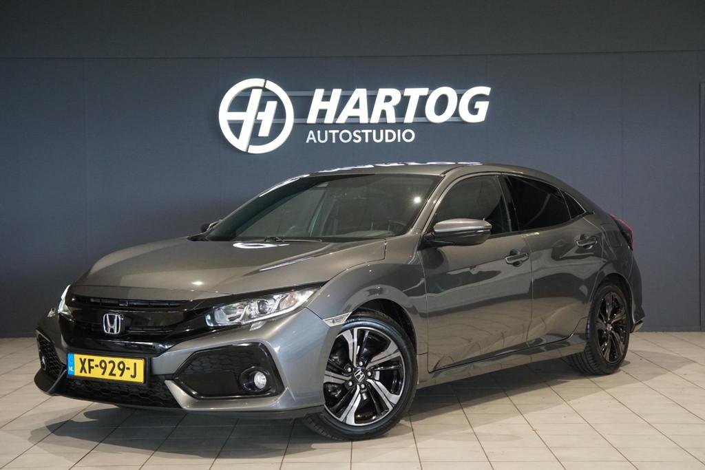 Honda Civic 1.0 i-VTEC Elegance + APPLE CARPLAY / TREKHAAK, Stof, Gebruikt, Euro 6, Adaptive Cruise Control