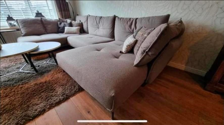 Henders en hazel hoekbank lounge bank u bank zgan, Ophalen of Verzenden, Zo goed als nieuw, Stof, U bank hoekbank