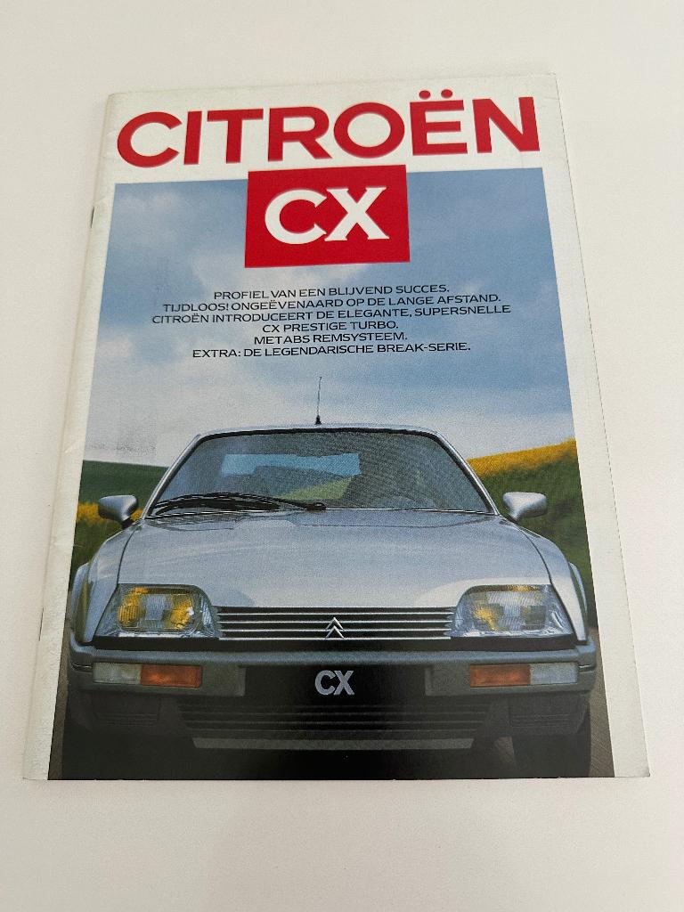 Folder Citroen CX 1986 Gti, Boeken, Ophalen of Verzenden, Zo goed als nieuw, Citroën