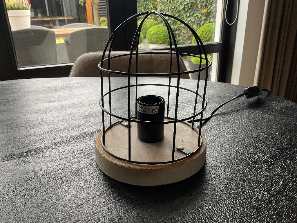 Hippe tafellamp, Ophalen of Verzenden, Zo goed als nieuw, Hout, Minder dan 50 cm