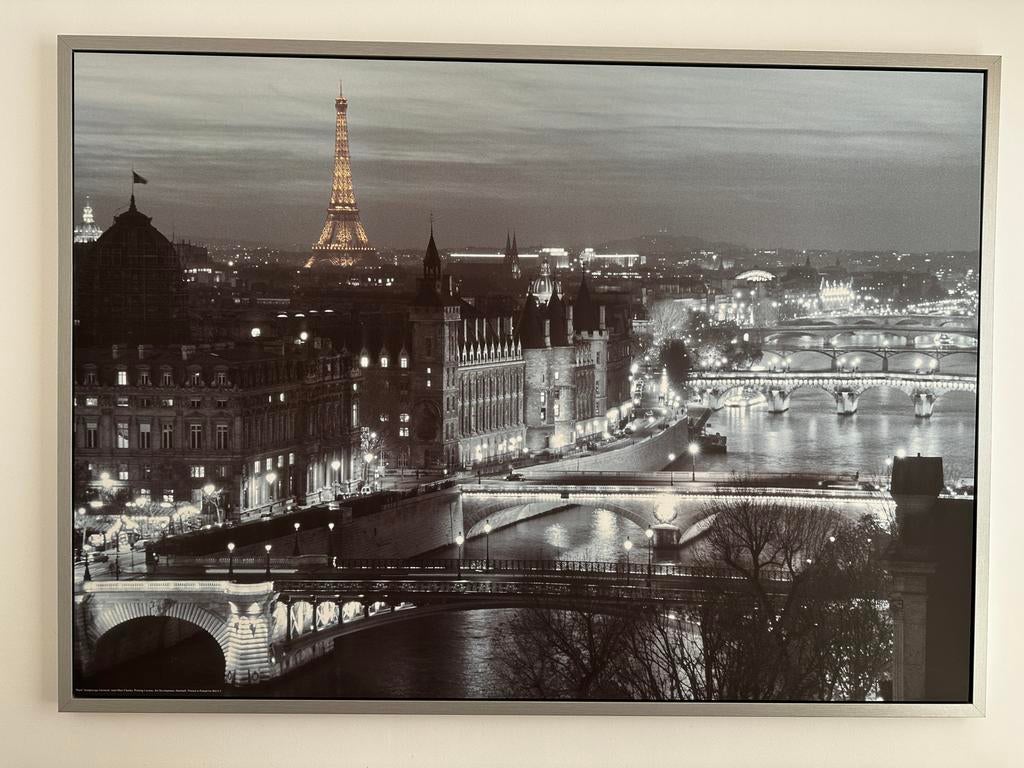 Ikea Paris Schilderij - Eiffeltoren Nachtzicht, Ophalen of Verzenden