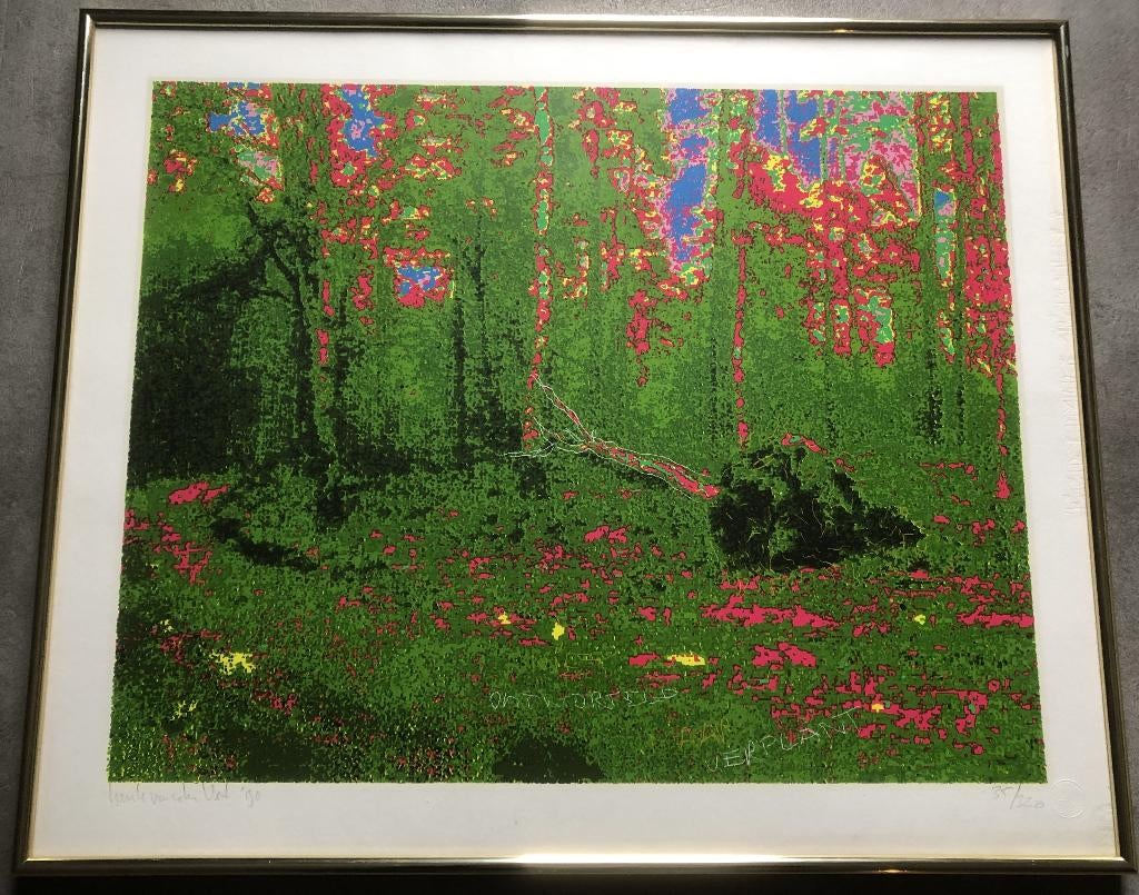 HENK VAN DER VET-ZEEFDRUK-GESIGNEERD-1990- 67,5 X 56 CM, Antiek en Kunst, Ophalen of Verzenden