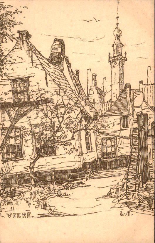 Veere, Ophalen of Verzenden, 1920 tot 1940, Ongelopen, Zeeland