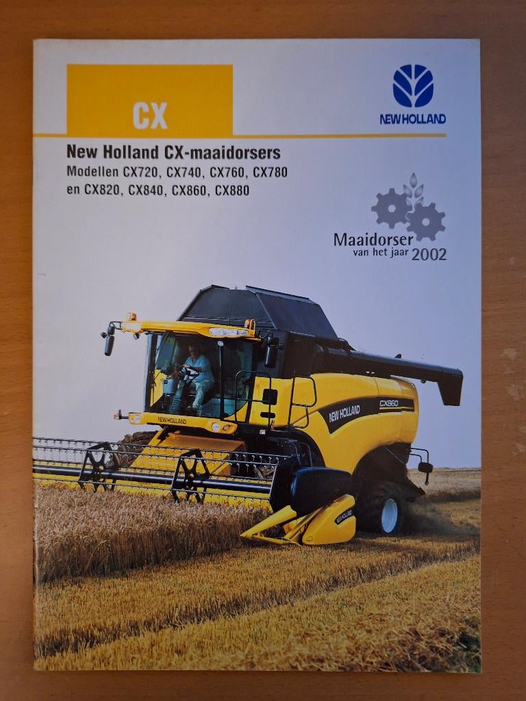 Folder New Holland CX maaidorsers CX720, CX740, CX760, CX780, Verzenden, Gelezen, Tractor en Landbouw