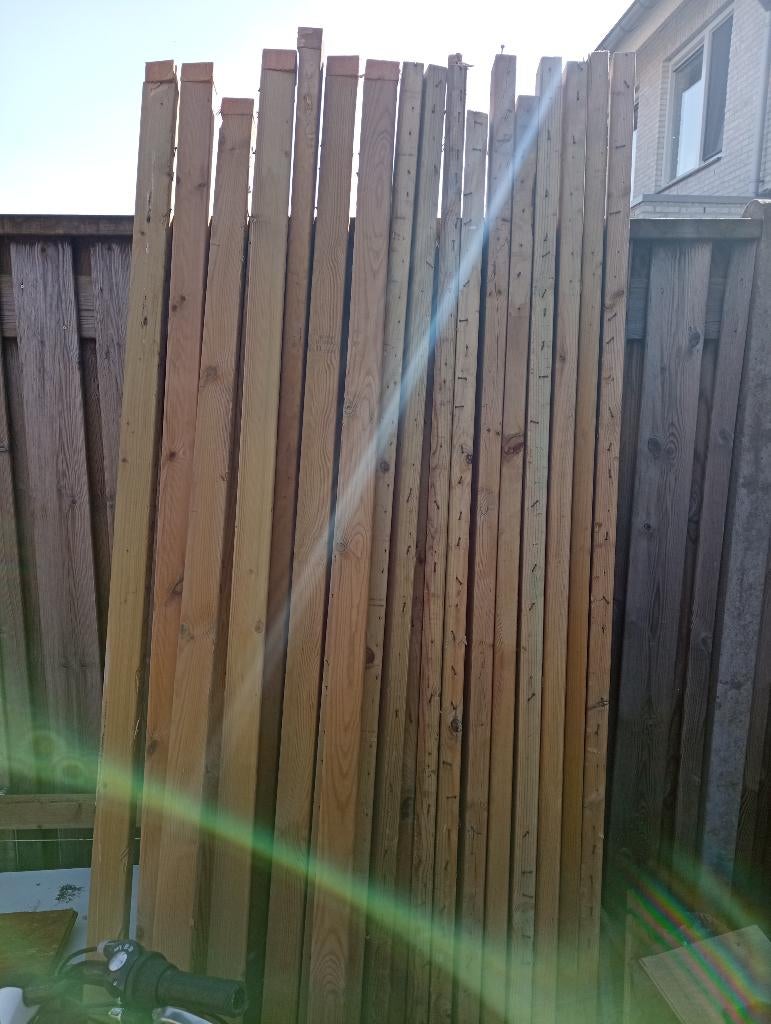 Houten balkjes, Doe-het-zelf en Verbouw, Hout en Planken, Ophalen, Gebruikt, Balk, Vuren