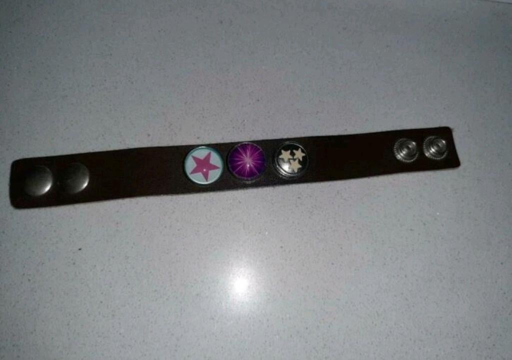 Armband met chunks, Bruin, Verzenden, Leer, Zo goed als nieuw