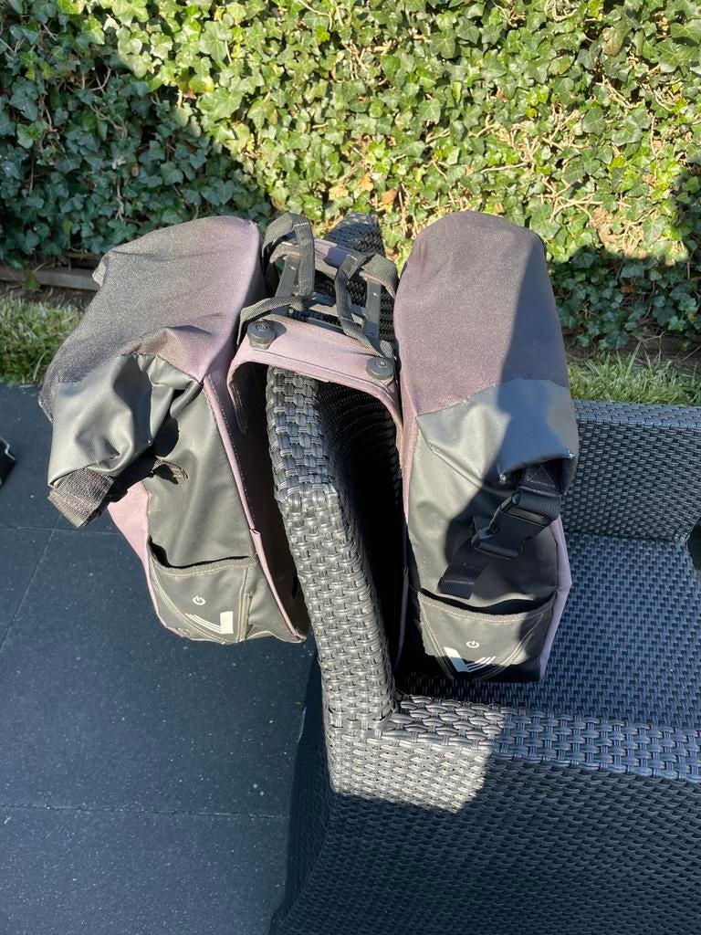 Dubbele fietstassen, Fietsen en Brommers, Fietsaccessoires | Fietstassen, Ophalen, Gebruikt