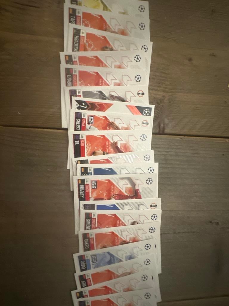 20 UEFA Champions/Europa League Voetbalkaarten, Ophalen of Verzenden, Gebruikt, Buitenlandse clubs, Spelerskaart