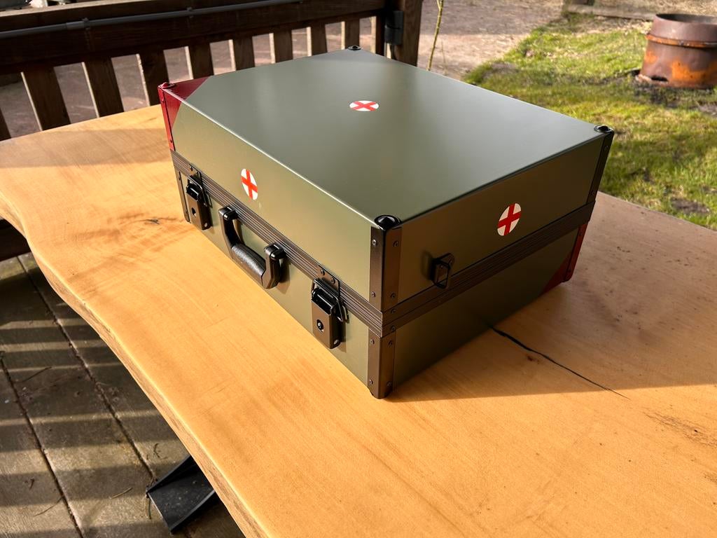 Metalen nood / hobby koffer, gratis verzending!, Verzenden, Nieuw, Minder dan 50 cm, Metaal