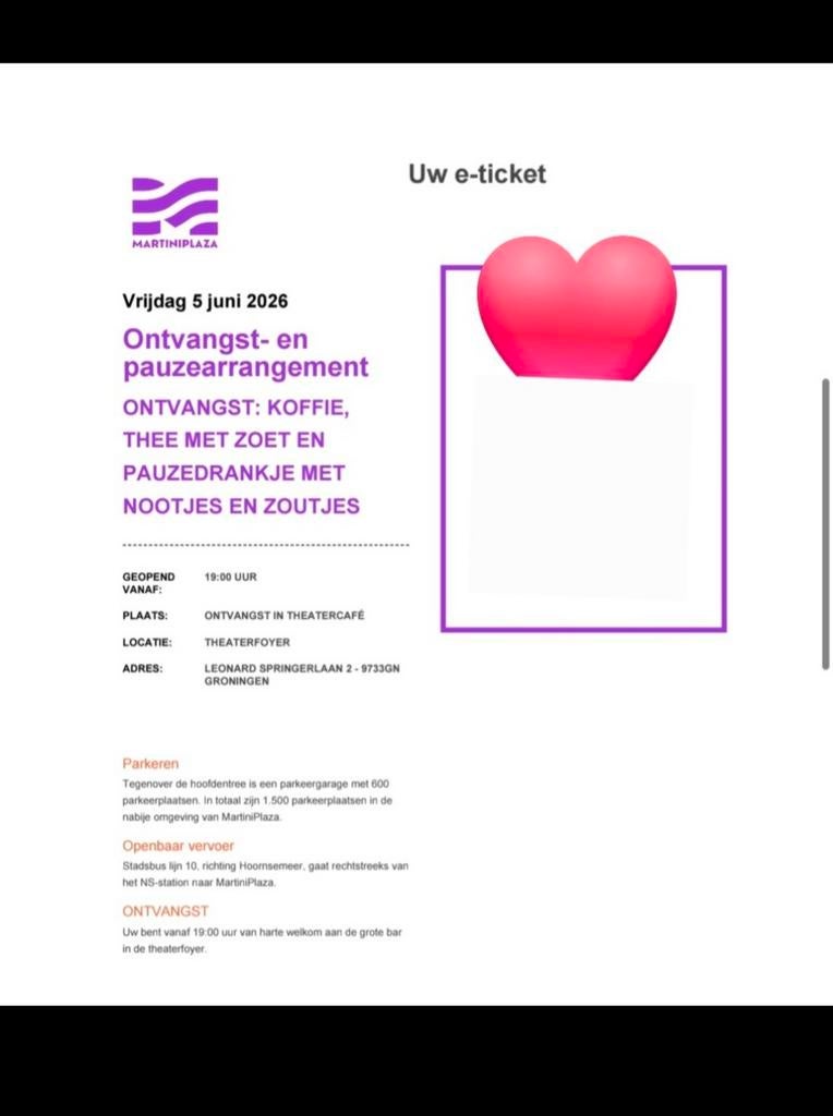2 Tickets West Side Story Martiniplaza Groningen 5 juni '26, Tickets en Kaartjes, Twee personen, Juni