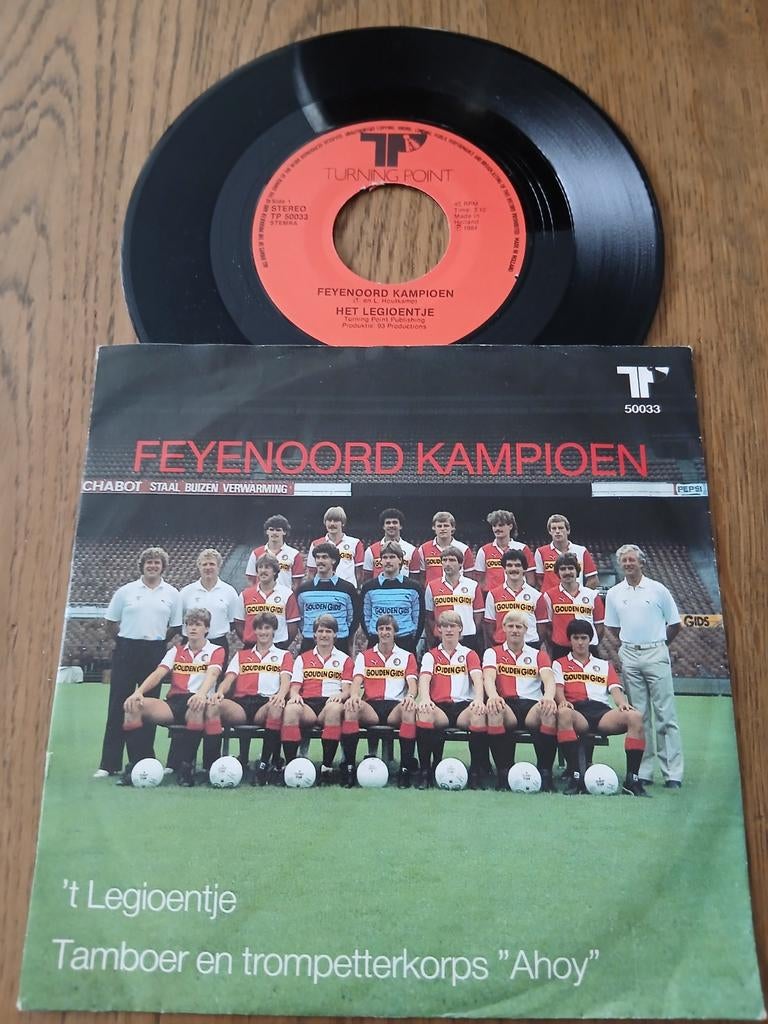 VINYL SINGLE   FEYENOORD  KAMPIOEN 1984, Cd's en Dvd's, Vinyl | Nederlandstalig, Ophalen of Verzenden, Zo goed als nieuw, Overige formaten