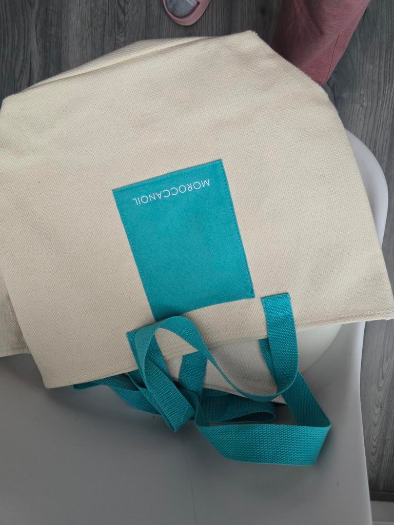 2x Medium Strandtas - Moroccanoil Design, 40 tot 60 cm, 20 tot 30 cm, Beige, Nieuw