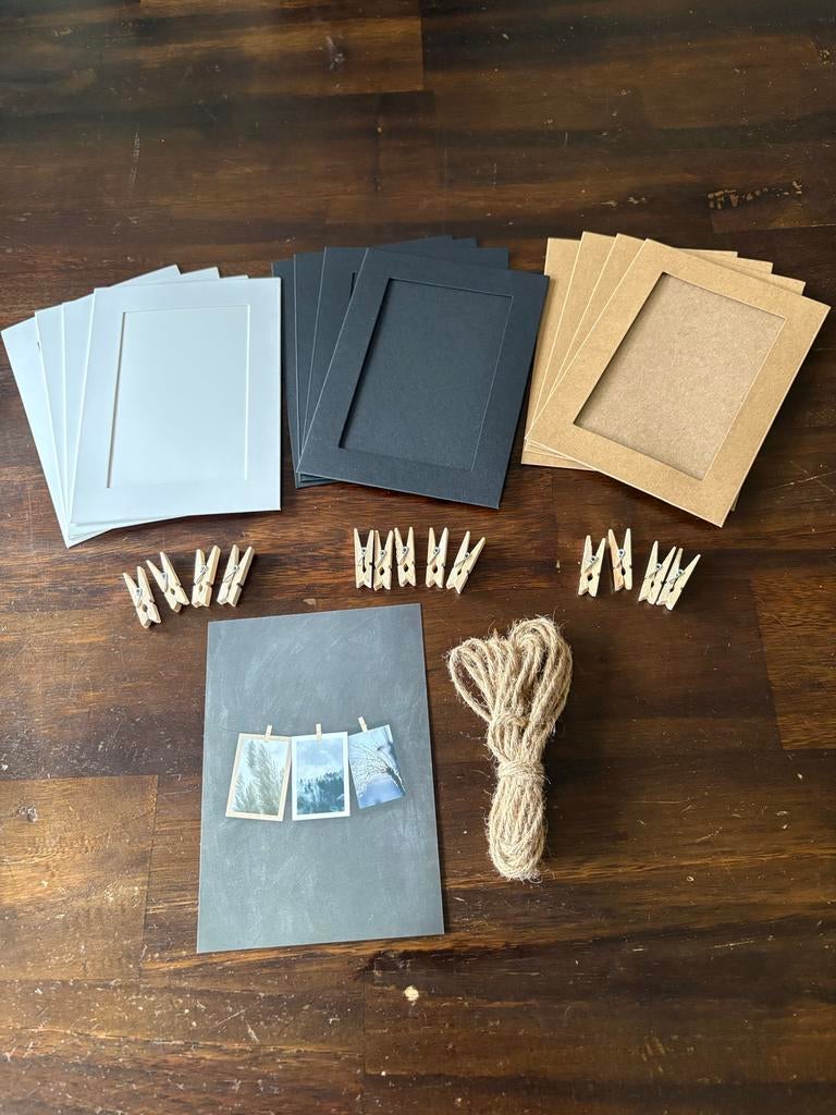 Nieuwe Senza Fotolijstjes set met touw en knijpers, Ophalen of Verzenden, Nieuw