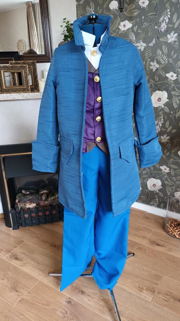 piraten kostum  jas broek hesje maat 140, Ophalen of Verzenden, Nieuw, 134 t/m 140, Jongen of Meisje