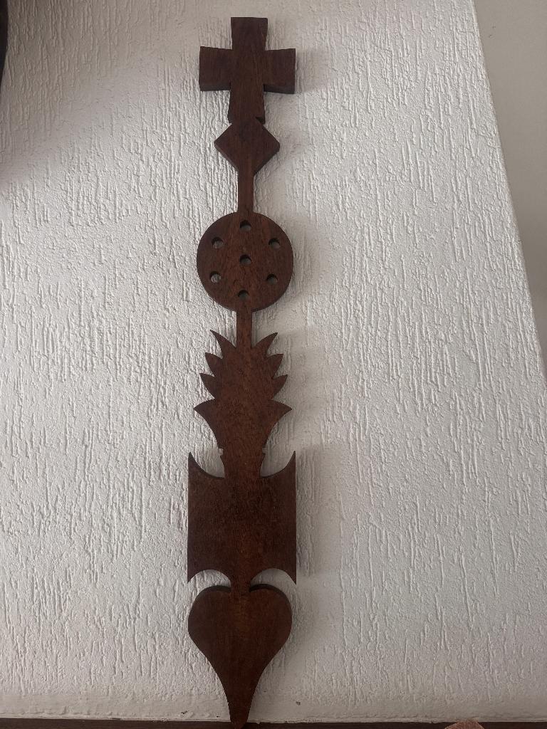 Authentiek Twents Gevelteken, Ophalen, Gebruikt, Wandhanger, Hout