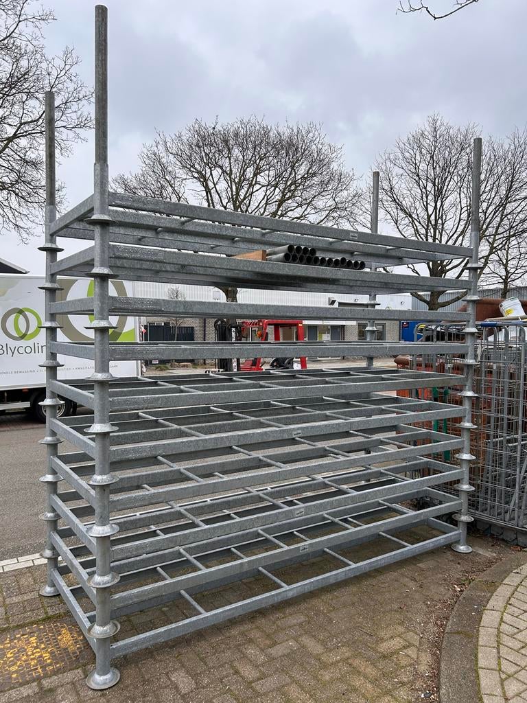 Stapel racks gegalvaniseerd 10 stuks  / 1 koop 3200x1280x300, Doe-het-zelf en Verbouw, Overige Doe-het-zelf en Verbouw, Ophalen