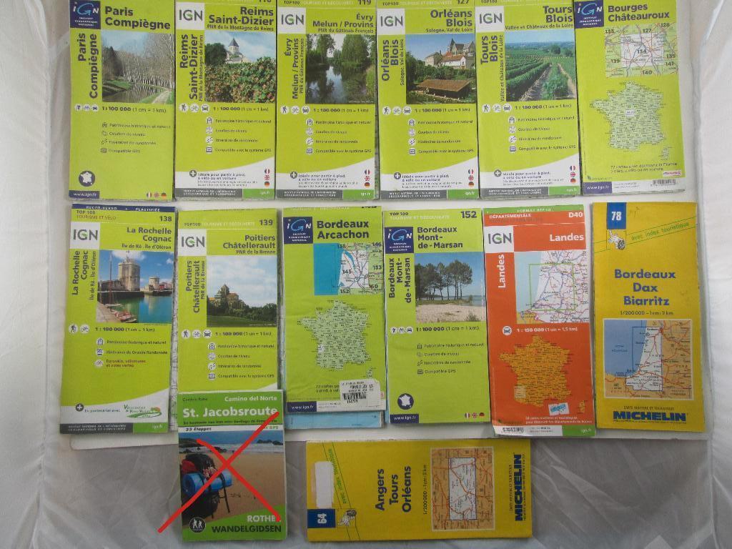 Santiago de Compostela route door Frankrijk, Ophalen of Verzenden, 2000 tot heden, Frankrijk, Landkaart